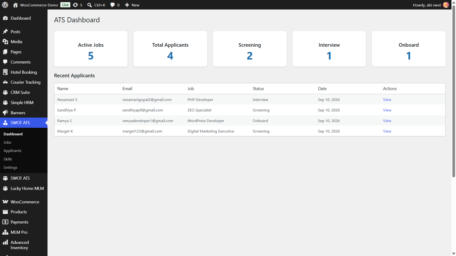 ATS Free yet full fledged ats system